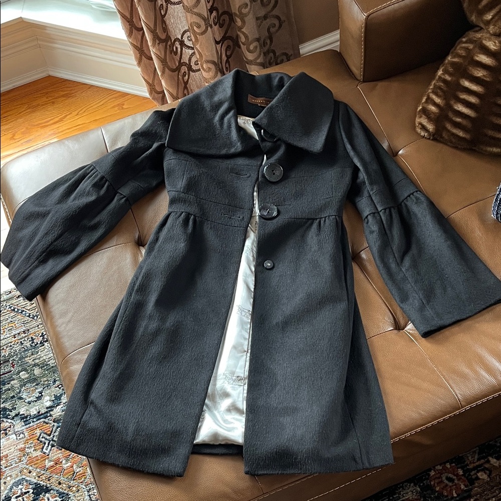 Vittadini Wool/ Cashmere Coat Black Size XS